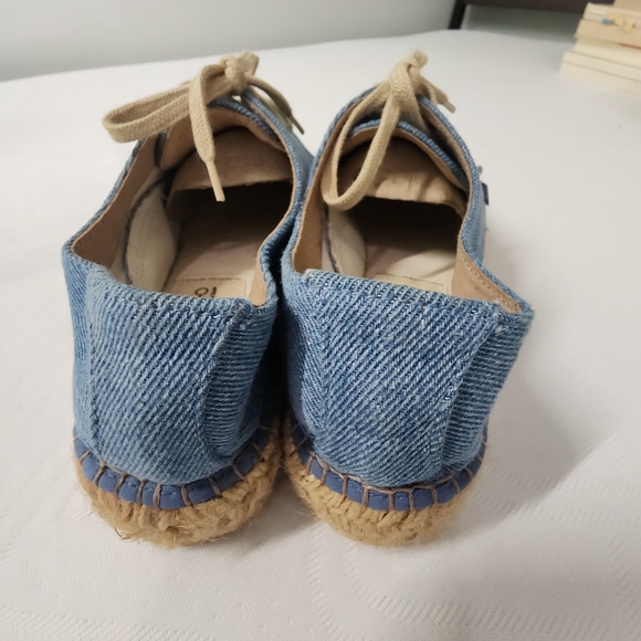 Gaimo Blue Espadrille Lace Up Canvas Shoes made in Spain NWOT - Picture 2 of 7